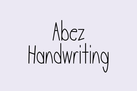 Abez: A Handwritten Font for Web Design