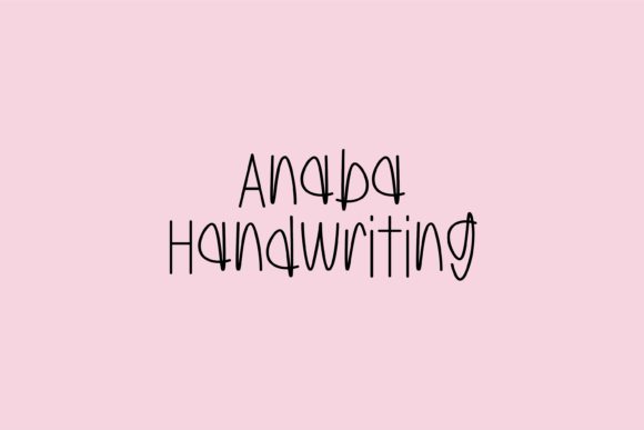 Anaba: A Friendly Handwritten Font