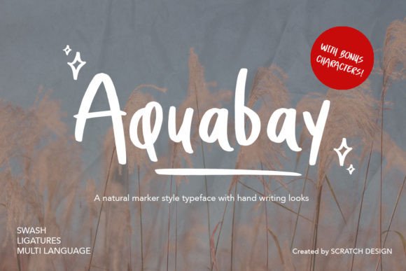 Aquabay: A Cute Handwritten Font for Web Design