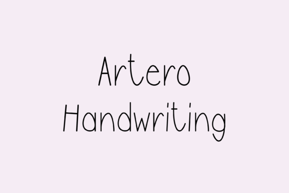 Artero: A Handwritten Font for Creative Marketing