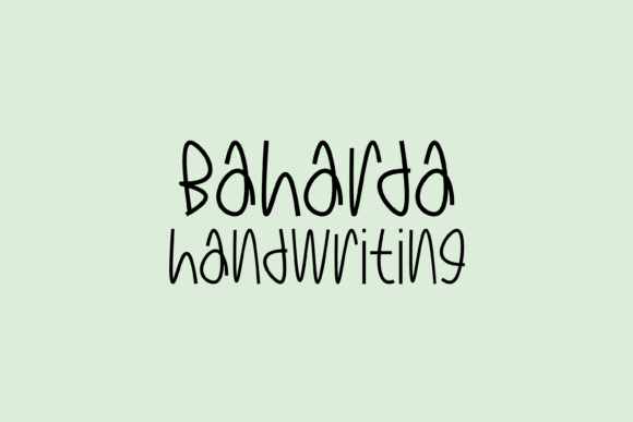 Baharda Font: Handwritten Elegance