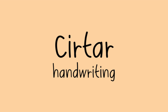 Cirtar: A Friendly Handwritten Font