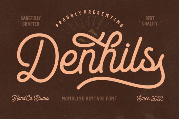 Denhils Font: Retro Style for Editorial Design