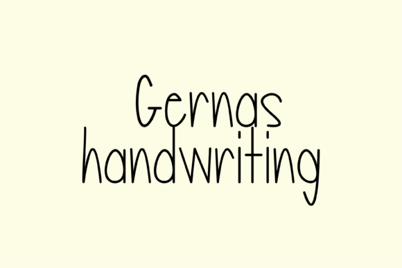 Gernas: A Friendly Handwritten Font