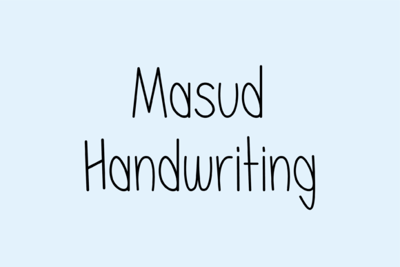 Masud: A Friendly Handwritten Font
